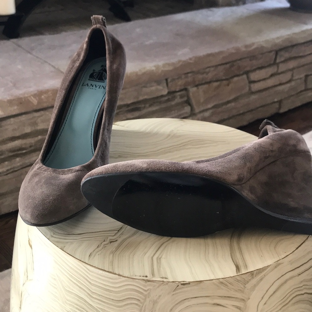 LANVIN Suede Wedges - Picture 4 of 5